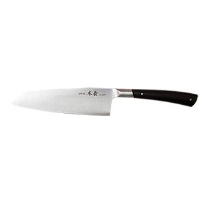 【特別価格】No.224　 木屋サバティエ三徳包丁（鎌型包丁）　165mm　ステンレス全身鍛造