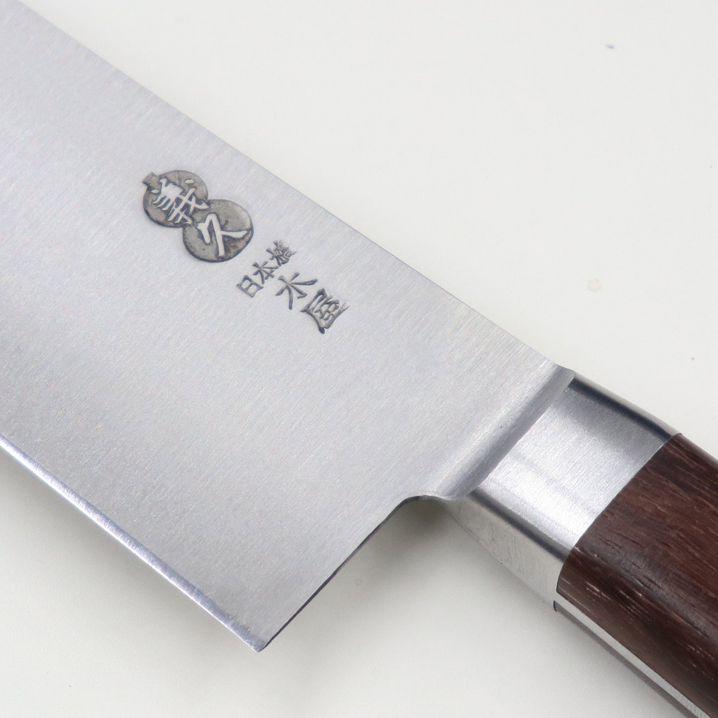 義久　鎌型（三徳包丁） 180mm　国産炭素鋼・ハガネ　ローズ柄