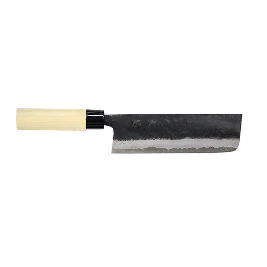 【特別価格】菜切包丁　西型　165mm　黒打ち青